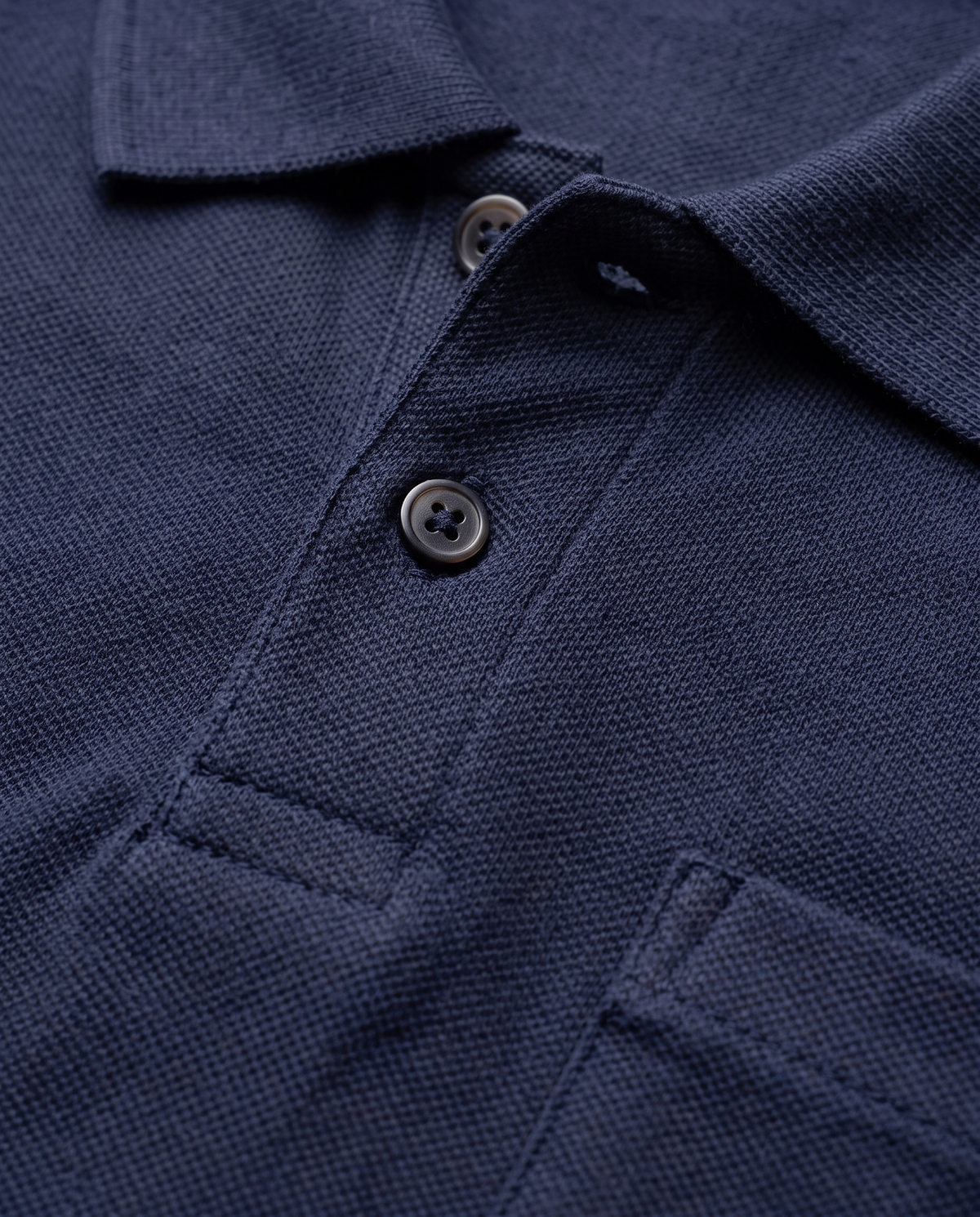 PL002 Dark Blue 100% Cotton Polo T-Shirt