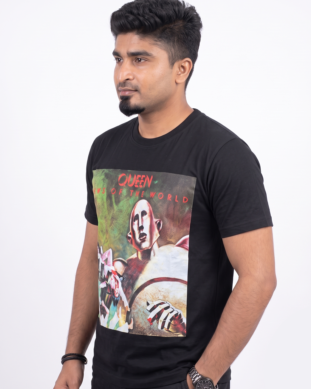 RHS59 Queen One Man Round Neck Half Sleeve