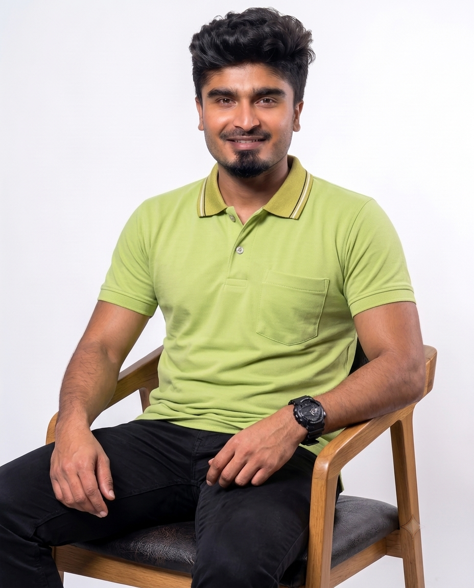 PL009 Sage Green 100% Cotton Polo T-Shirt