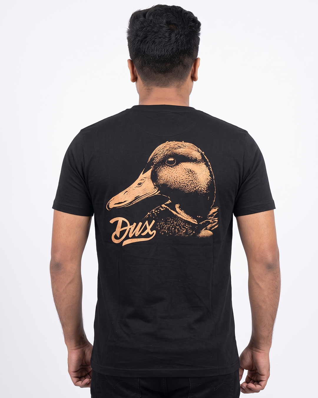 RHS63 Dux Black Round Neck Half Sleeve