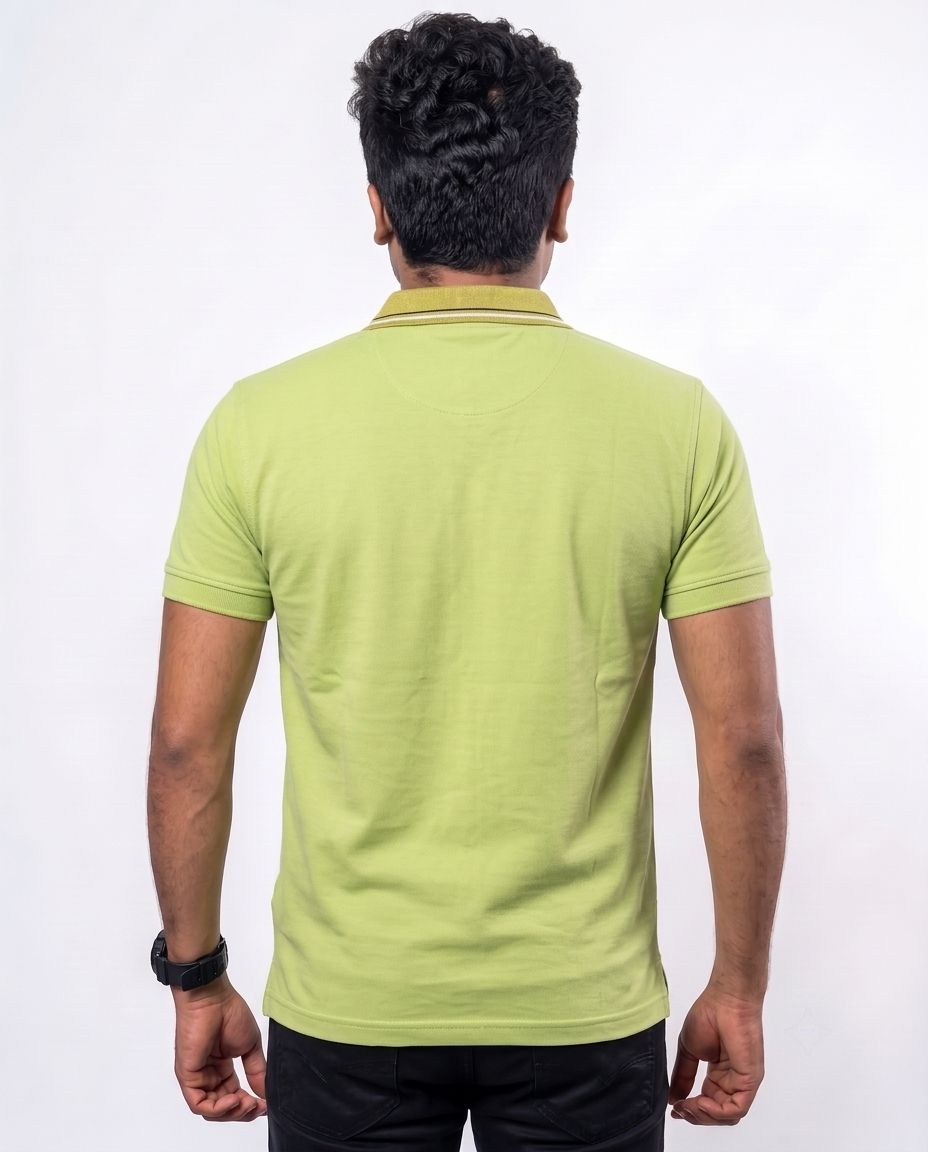 PL009 Sage Green 100% Cotton Polo T-Shirt