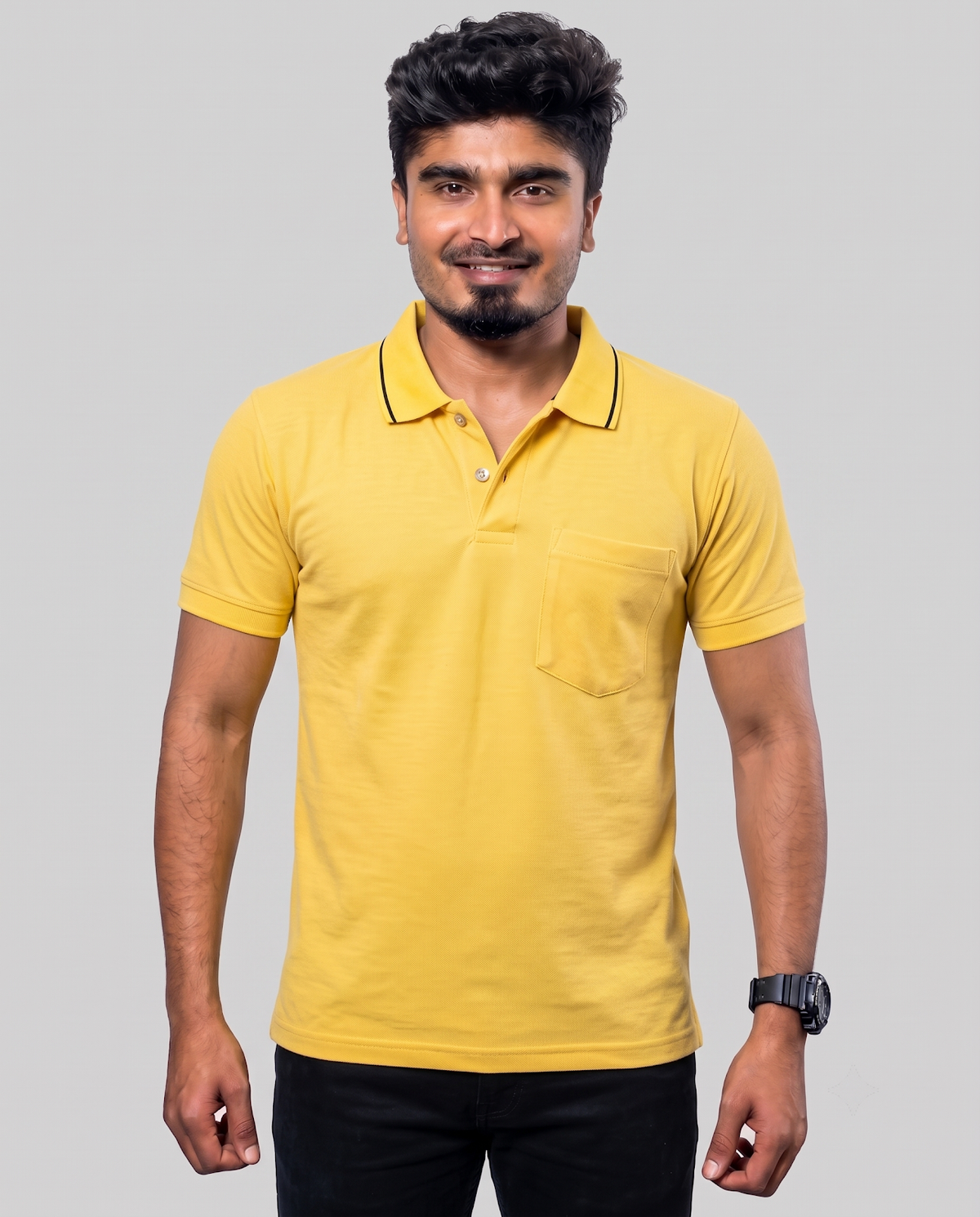 PL017 Dark Yellow 100% Cotton Polo T-Shirt