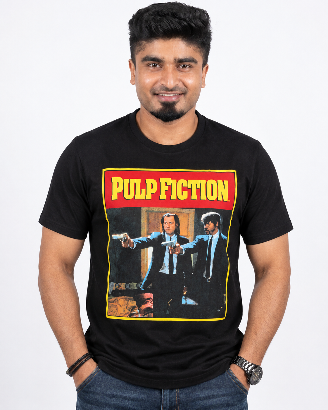 RHS36 Pulp Fiction Round Neck Half Sleeve