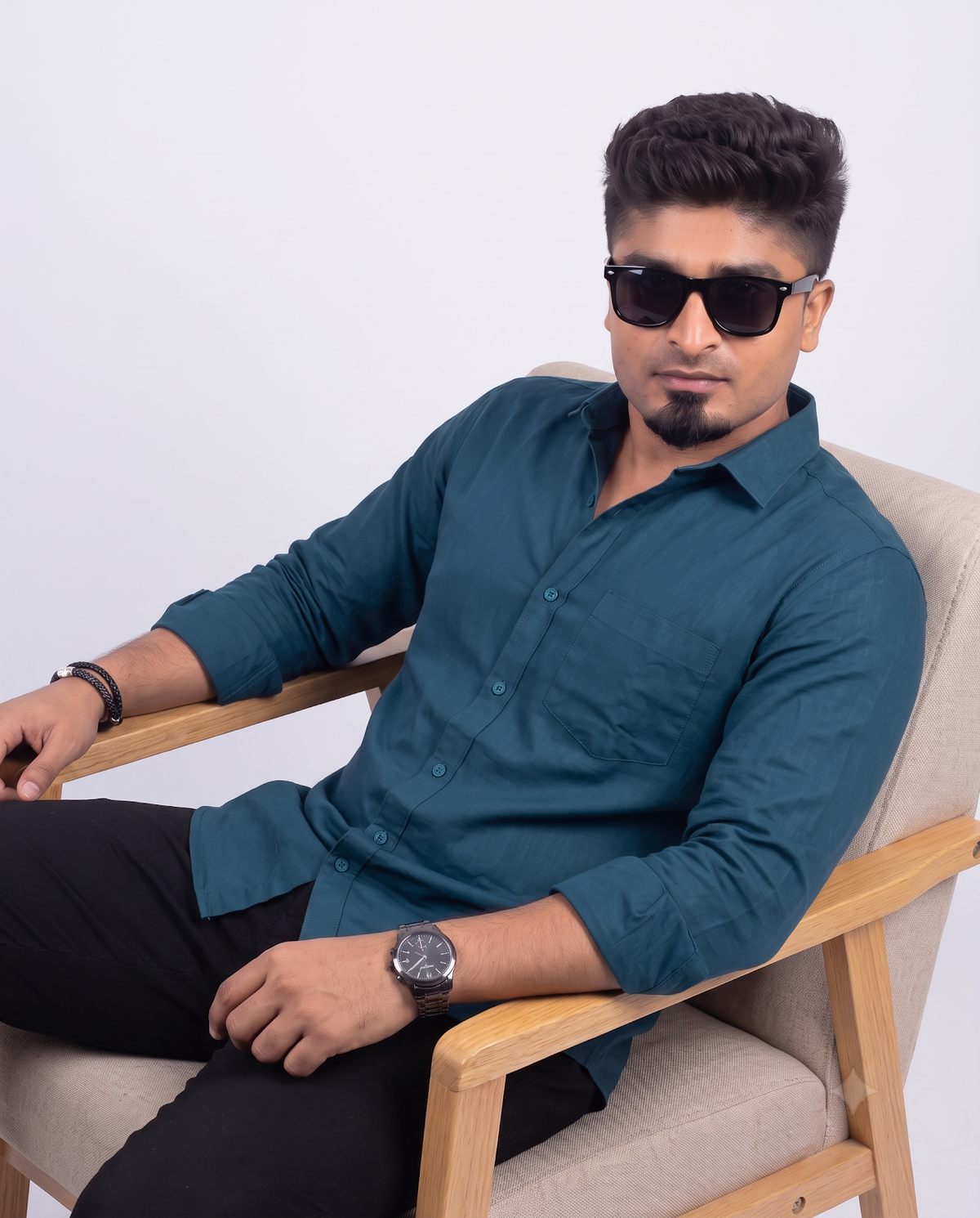 Midnight Teal Full Sleeve Shirt