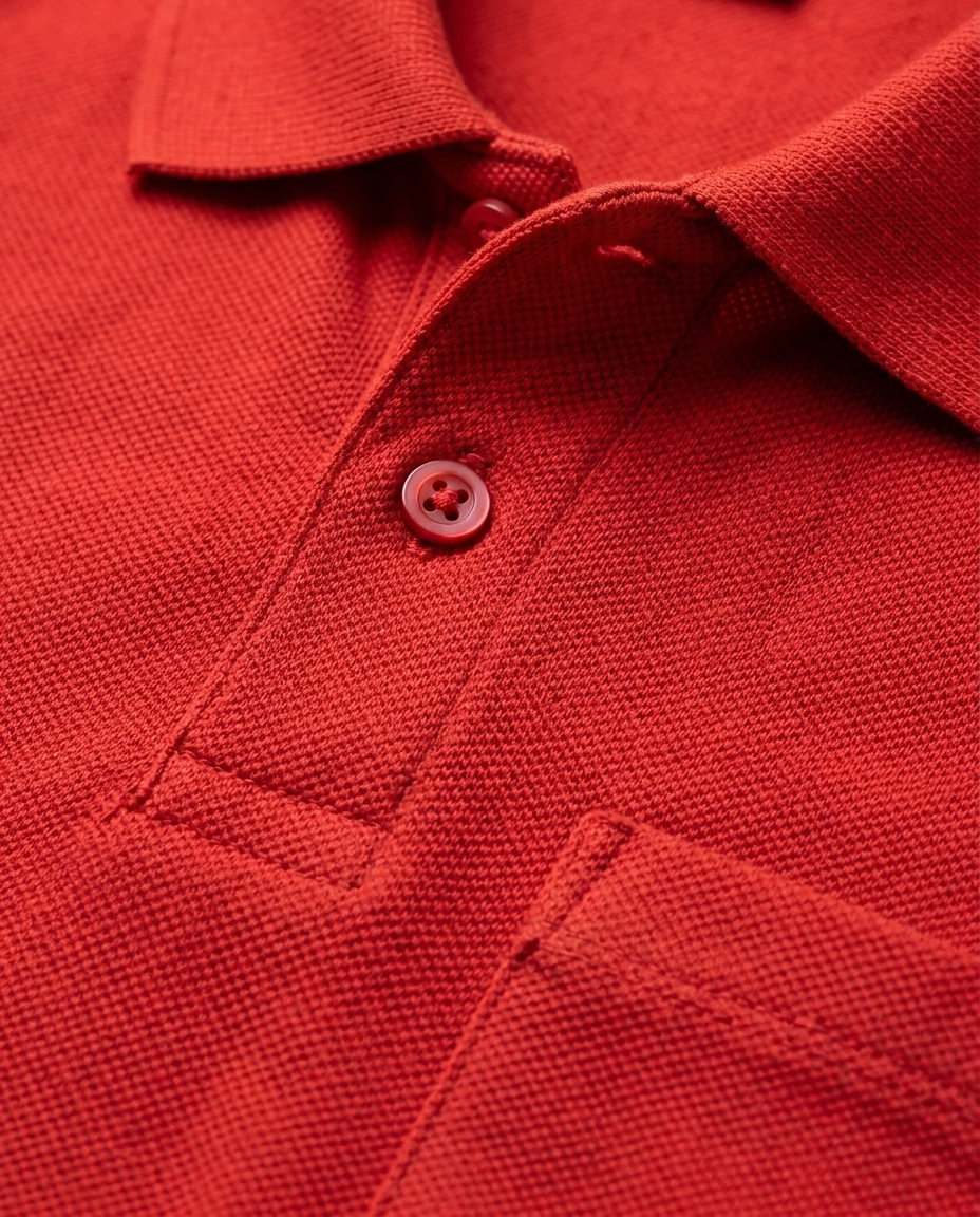 PL012 Dark Red 100% Cotton Polo T-Shirt