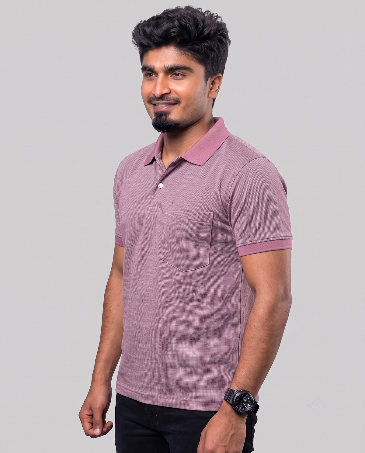 PL024 Violet 100% Cotton Polo T-Shirt