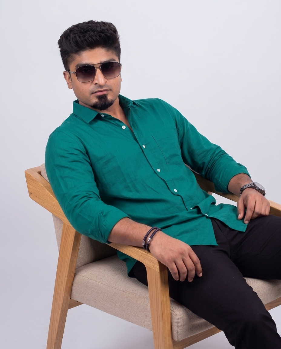 Teal Green Full Sleeve Shirt