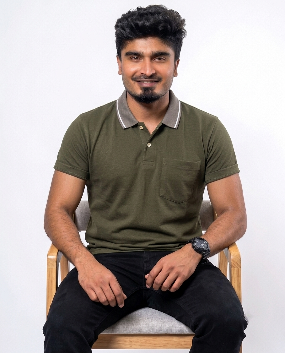 PL010 Dark Olive 100% Cotton Polo T-Shirt