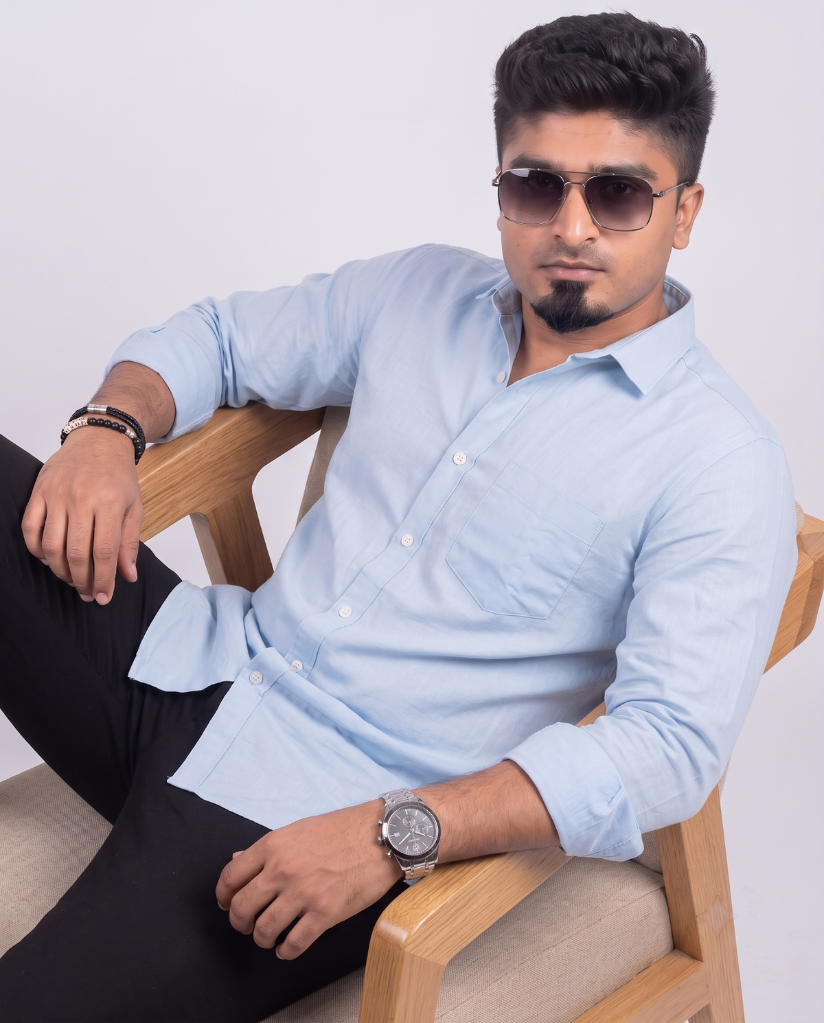 Ice Blue Full Sleeve Shirt