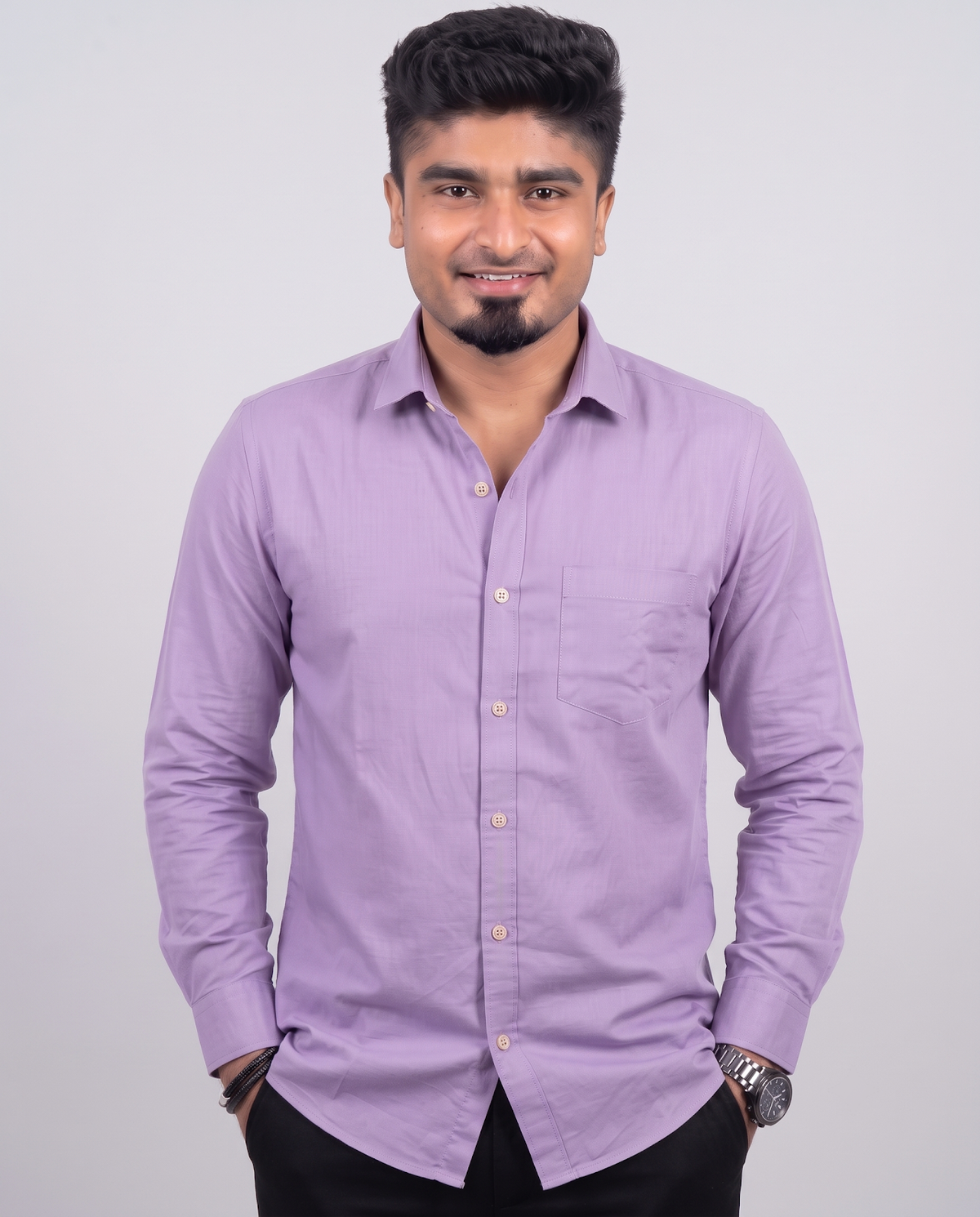 Lavender Full Sleeve Shirt