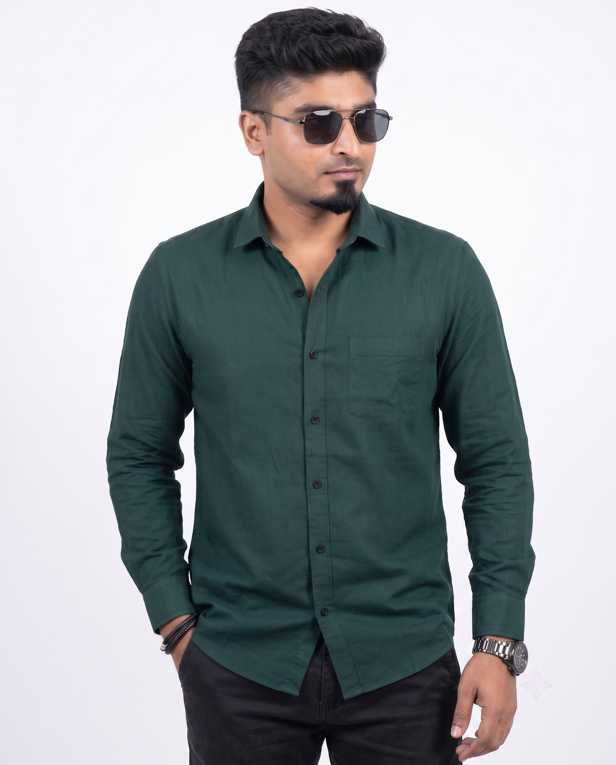 Green Full Sleeve Shirt