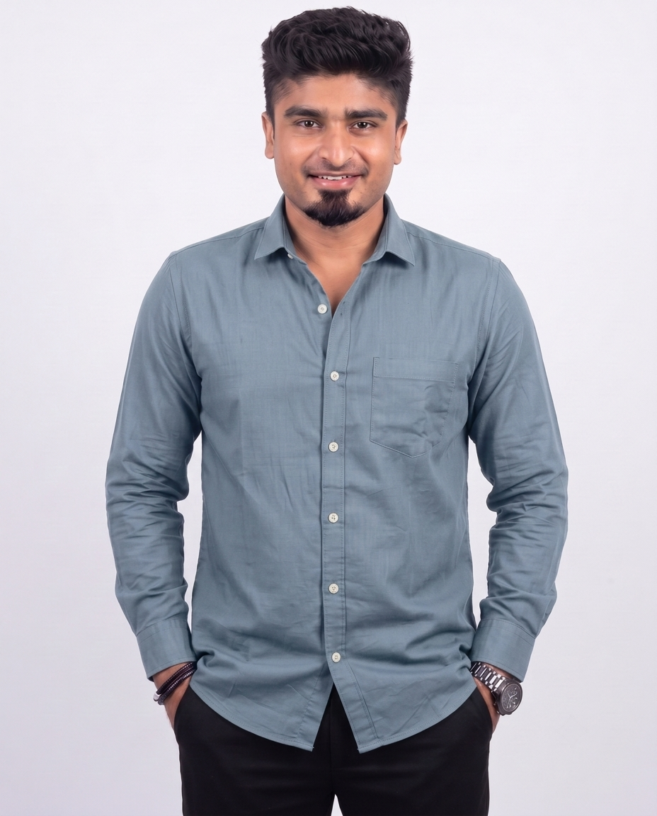 Slate Blue Full Sleeve Shirt