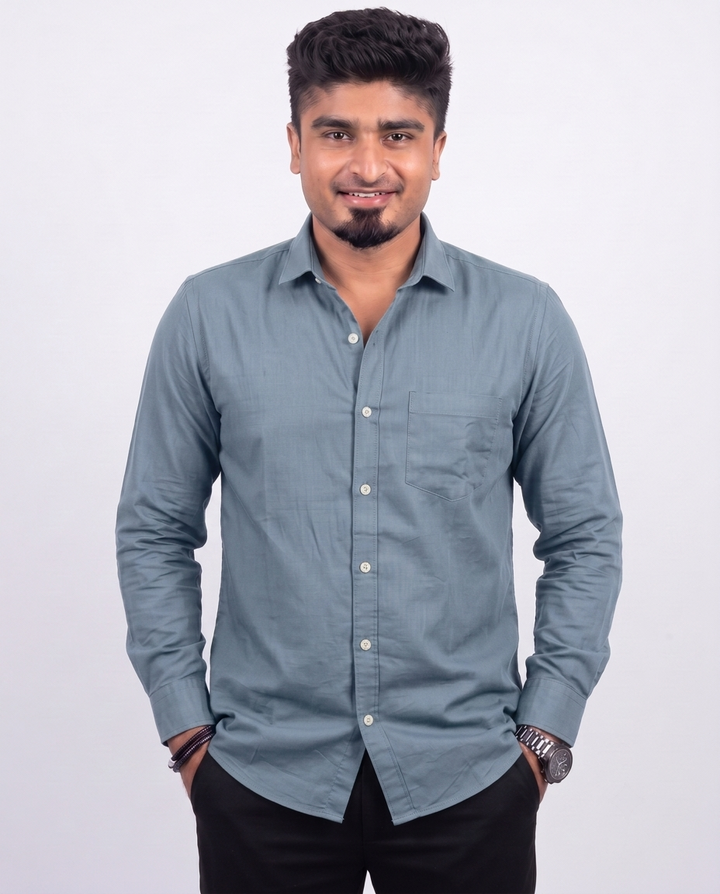 Slate Blue Full Sleeve Shirt