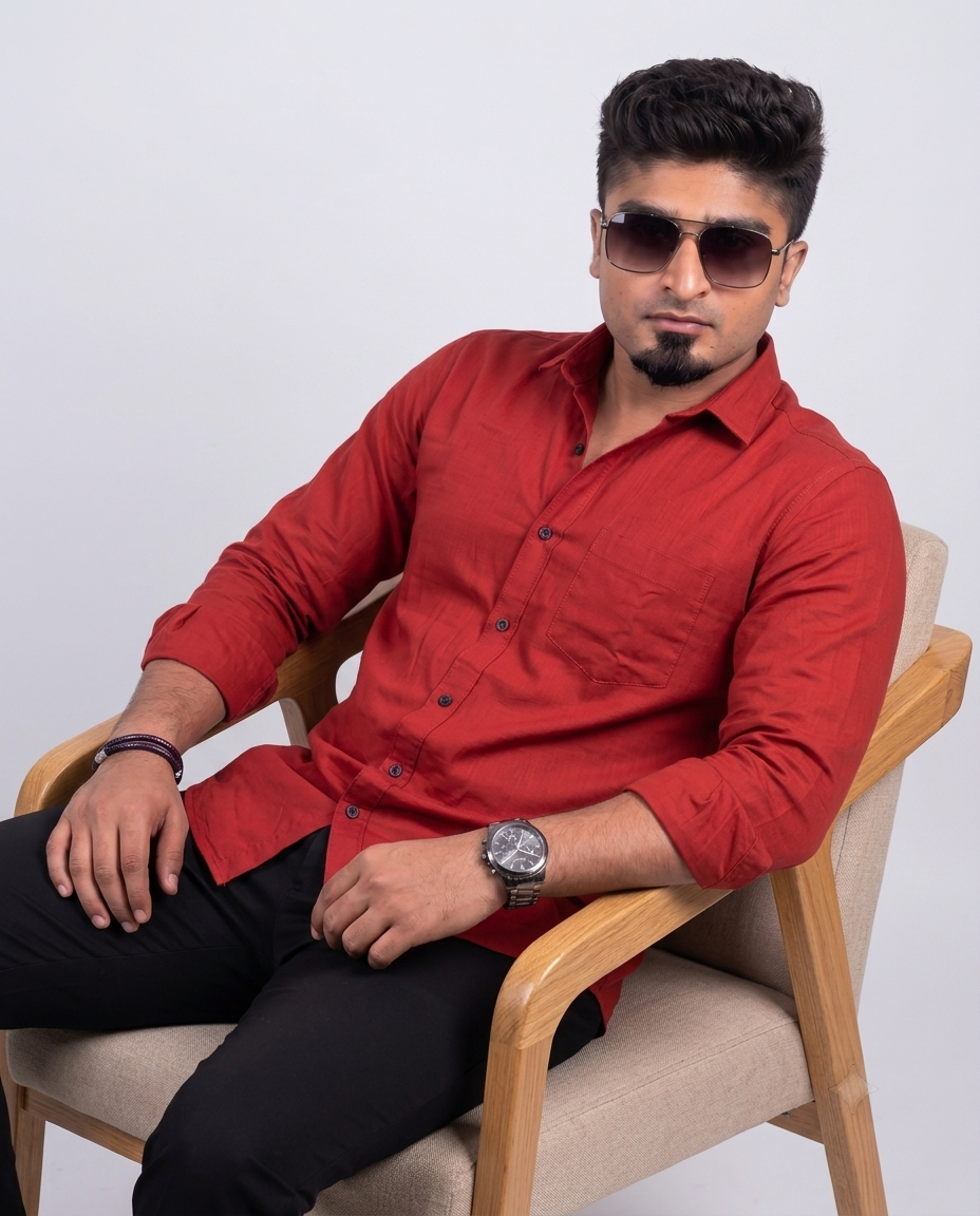 Crimson Red Full Sleeve Shirt