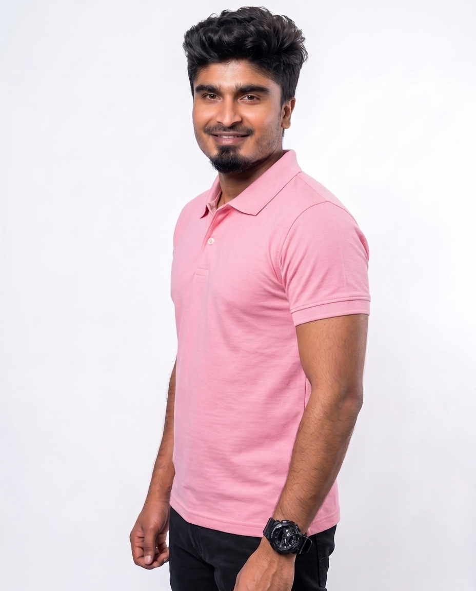 PL015 Deep Rose 100% Cotton Polo T-Shirt