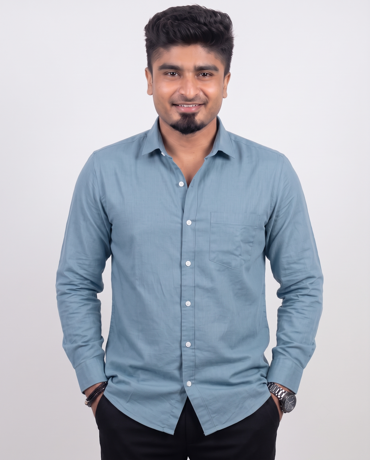 Powder Blue Full Sleeve Shirt