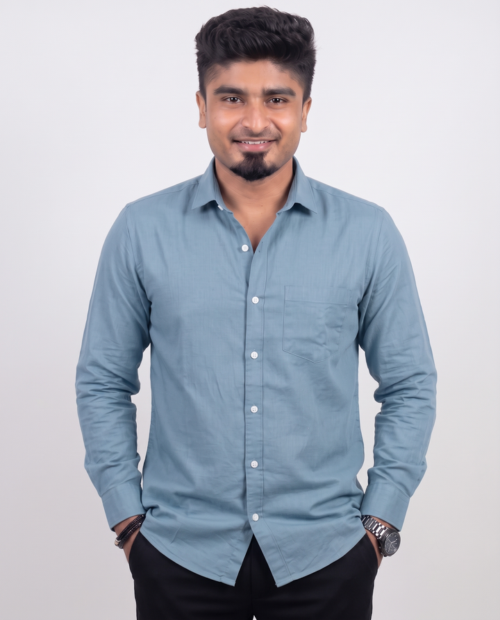 Powder Blue Full Sleeve Shirt