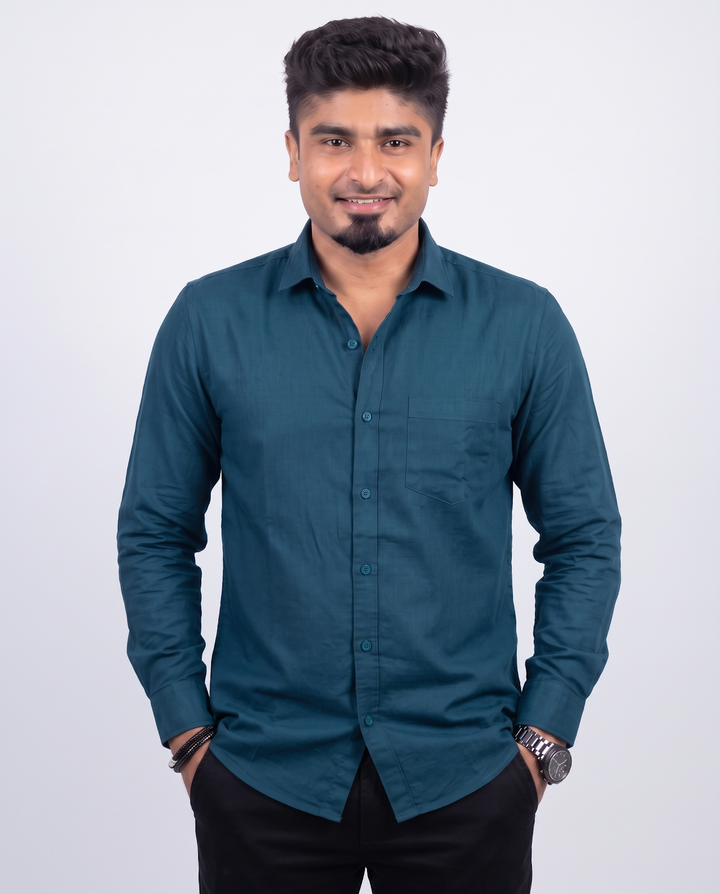 Midnight Teal Full Sleeve Shirt