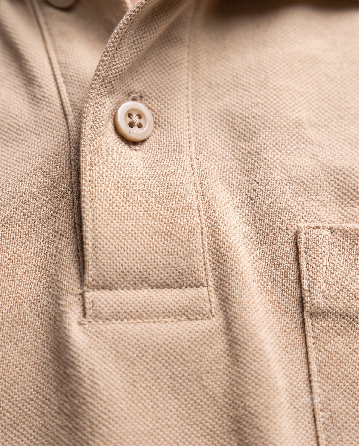 PL014 Warm Beige 100% Cotton Polo T-Shirt