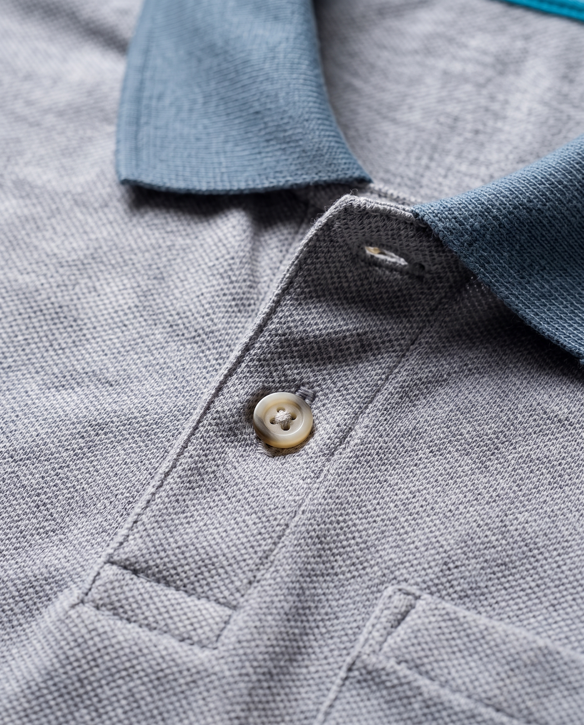 PL011 Grey Melange 100% Cotton Polo T-Shirt