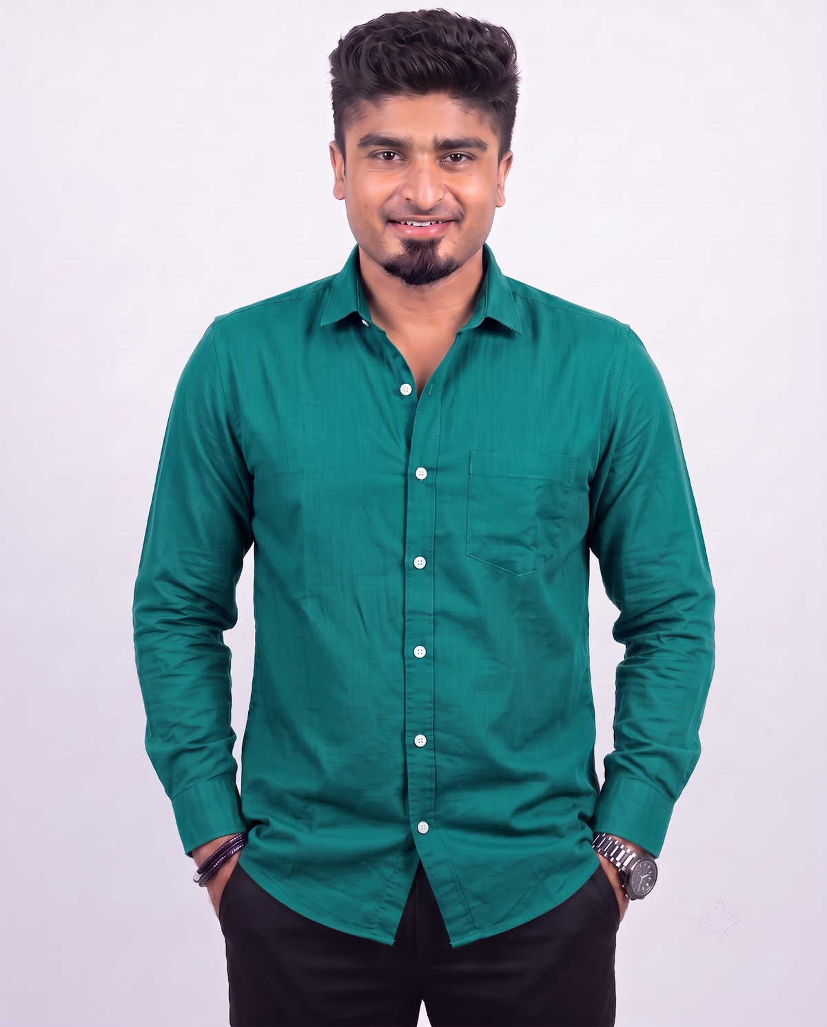 Teal Green Full Sleeve Shirt