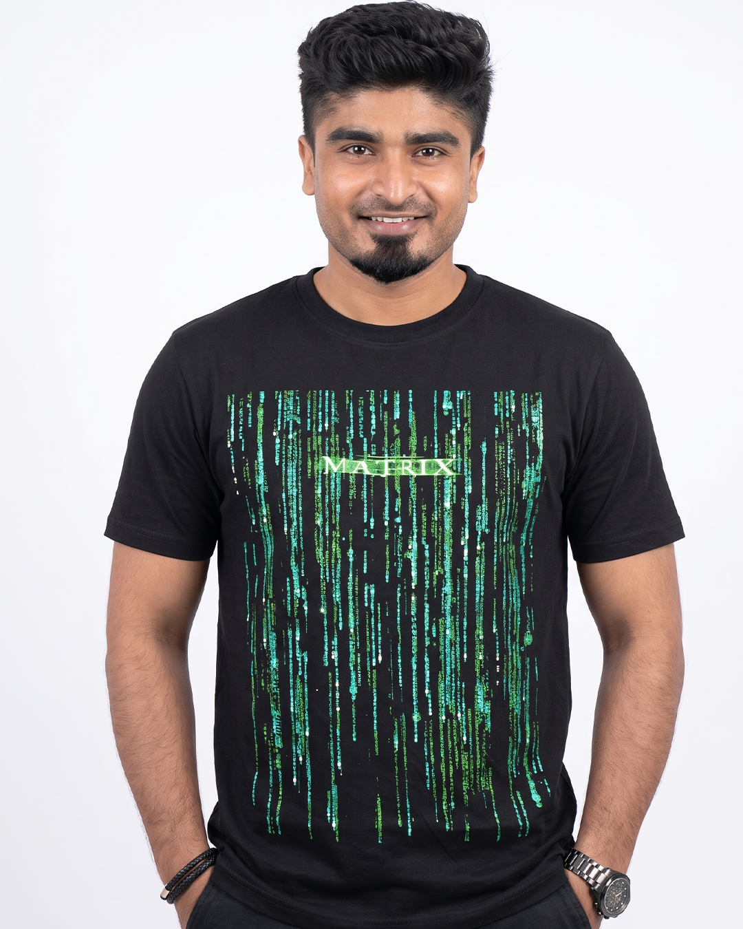 RHS58 Matrix Round Neck Half Sleeve