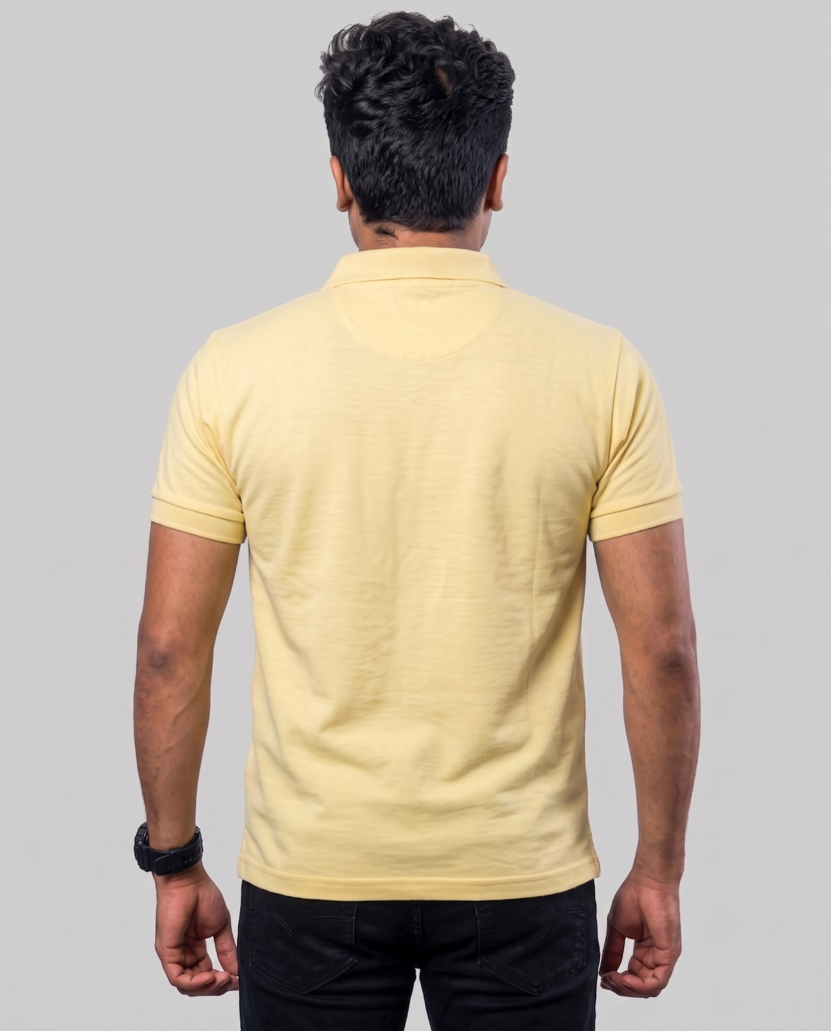PL016 Pale Yellow 100% Cotton Polo T-Shirt