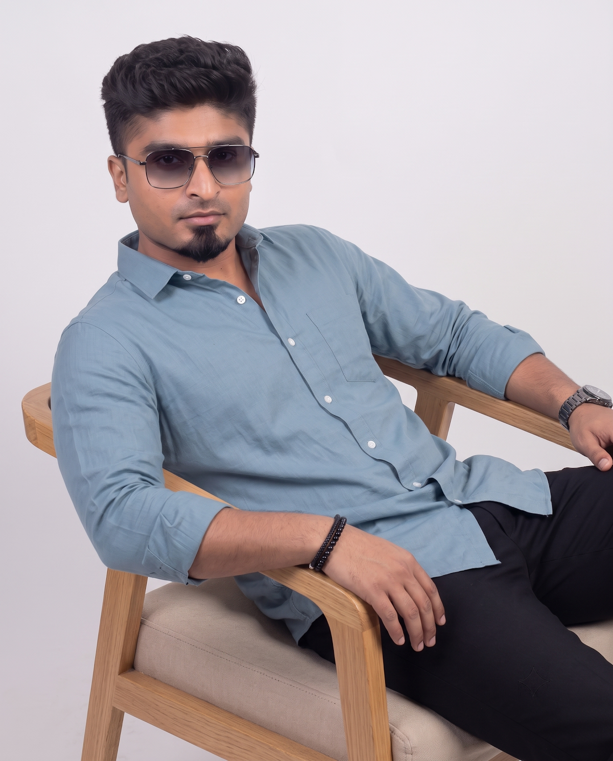Powder Blue Full Sleeve Shirt