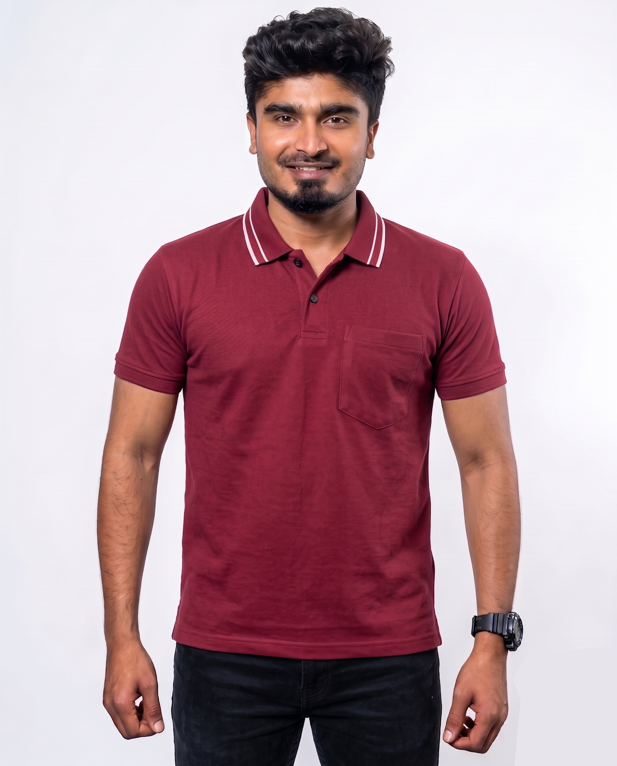 PL021 Cherry Red 100% Cotton Polo T-Shirt