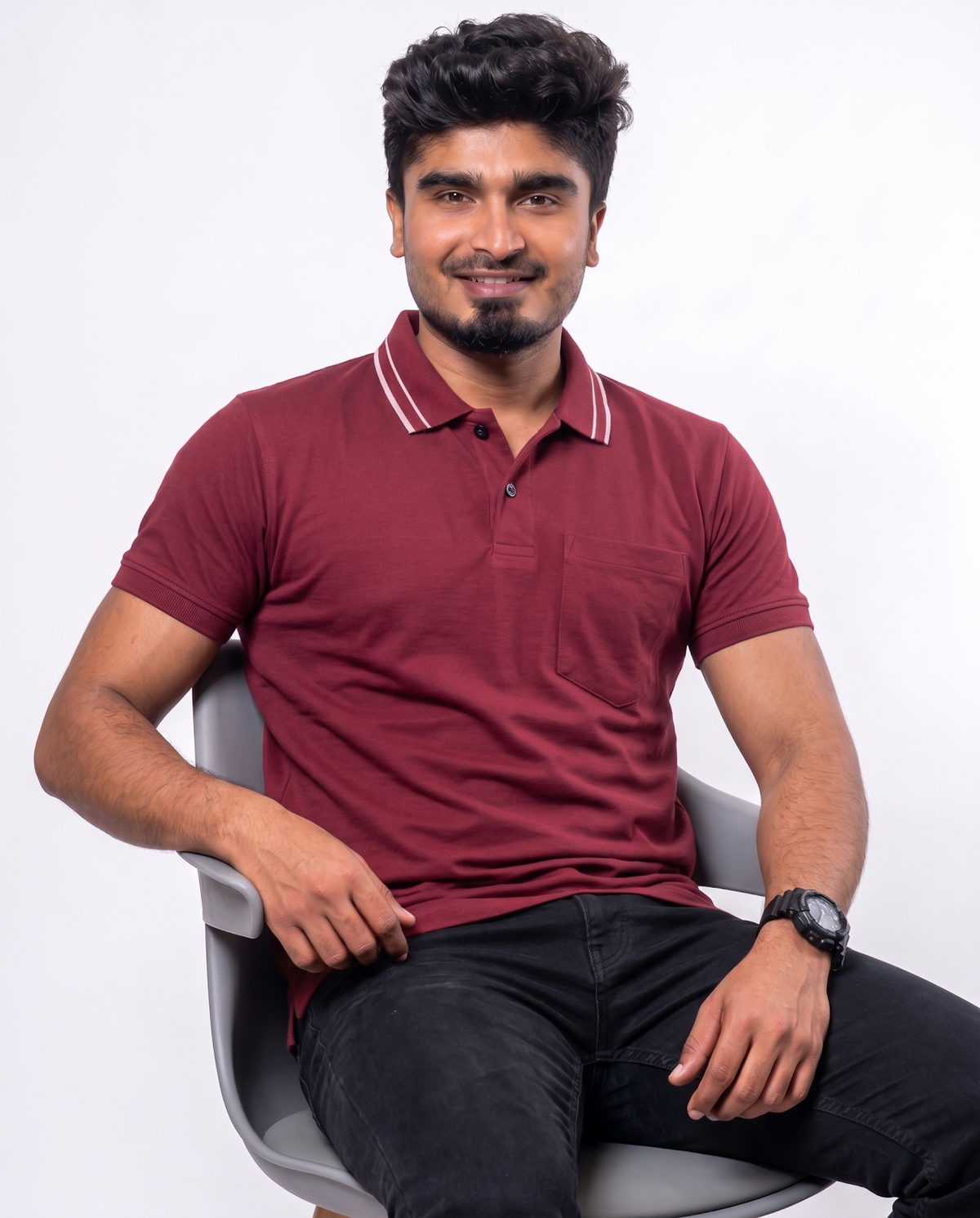 PL021 Cherry Red 100% Cotton Polo T-Shirt