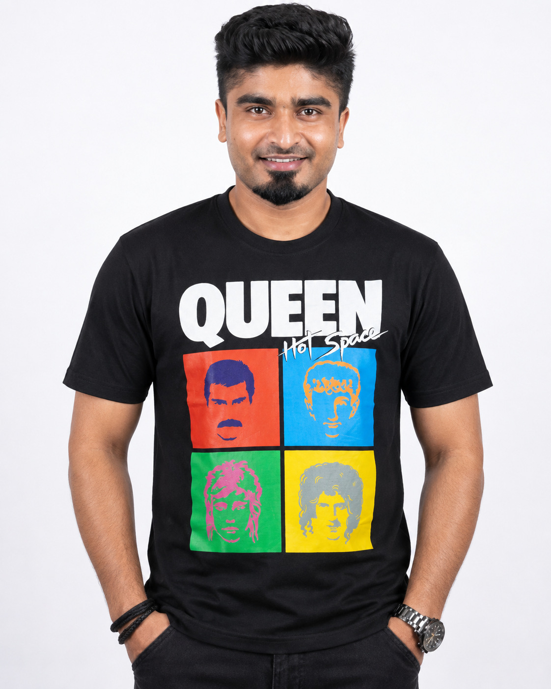 RHS67 Queen Hot Space Round Neck Half Sleeve
