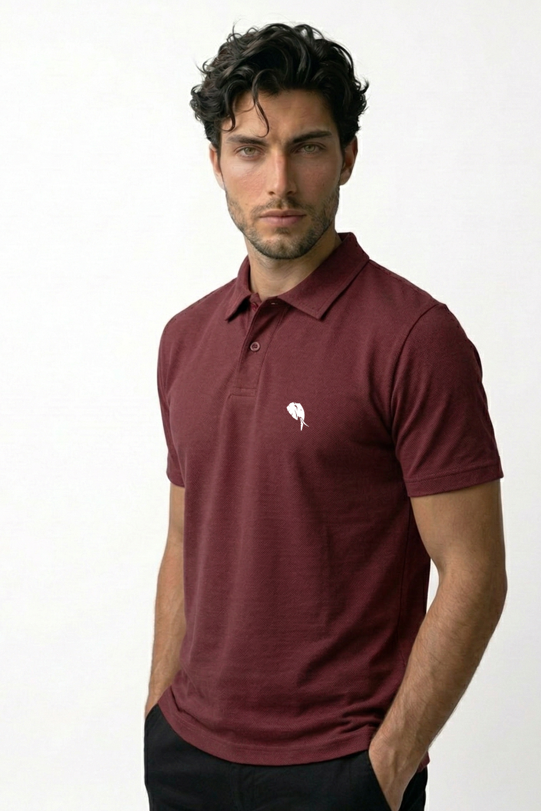 PR3 SS 008 C || Maroon || 100% Cotton Polo T-Shirt
