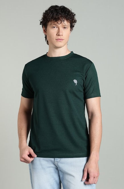 RHSOO2 || Bottle Green || Round Neck Half Sleeve