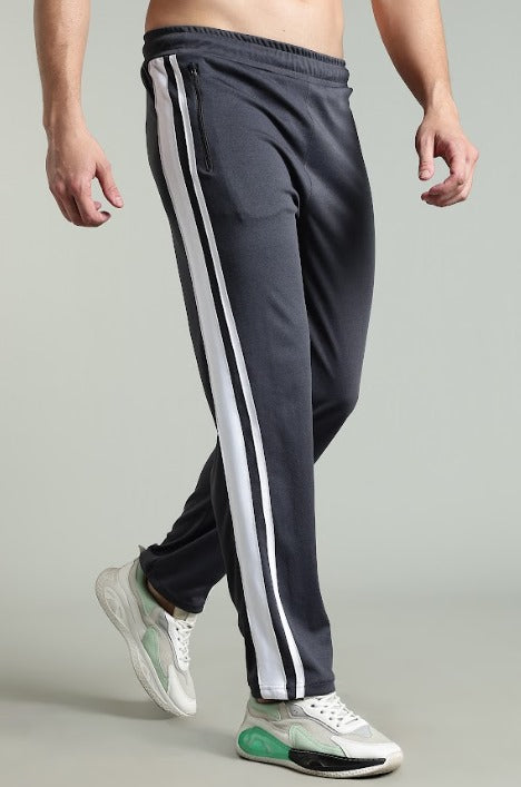 TP003|| Dark Grey-White || Track Pant