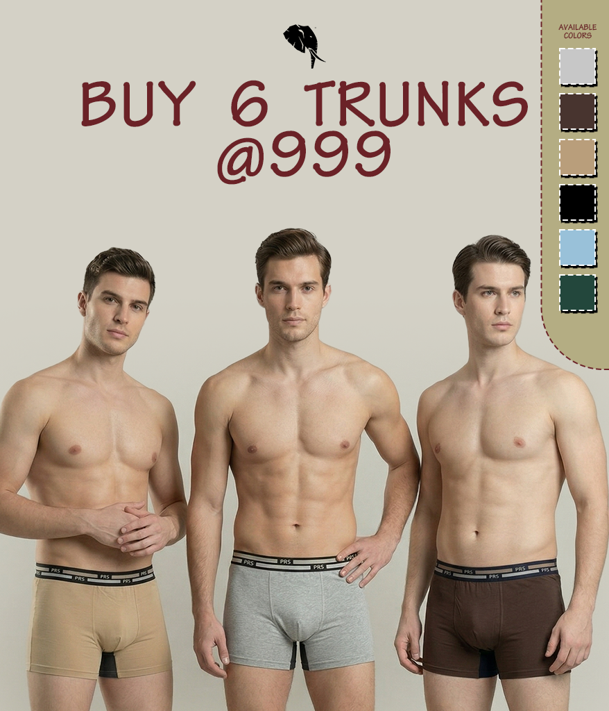 Men Trunk – Buy 6 @ 999 Combo – ( 6 unique Shades)