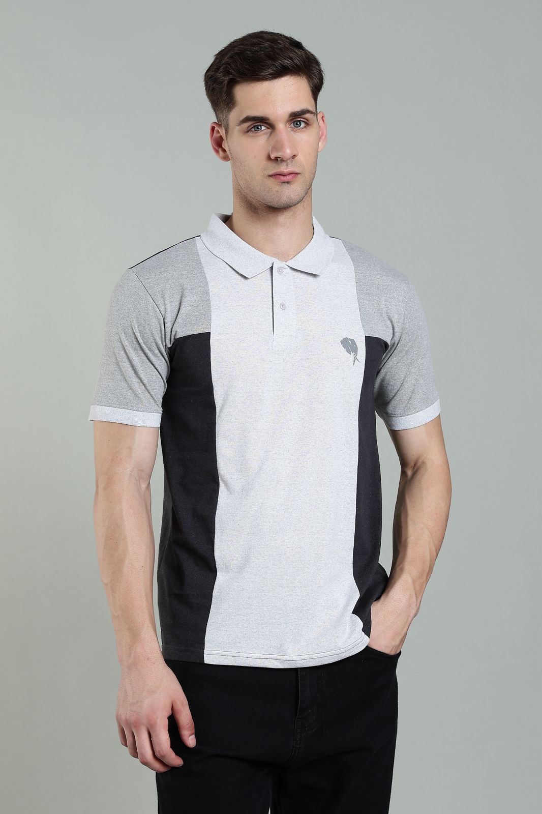 PR3 SS 007 || Charcoal || 100% Cotton Polo T-Shirt
