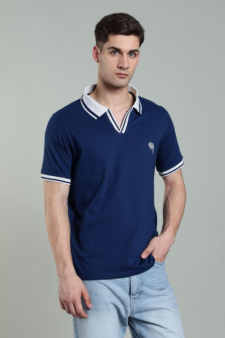 PR3 SS 007 || Navy || 100% Cotton Polo T-Shirt