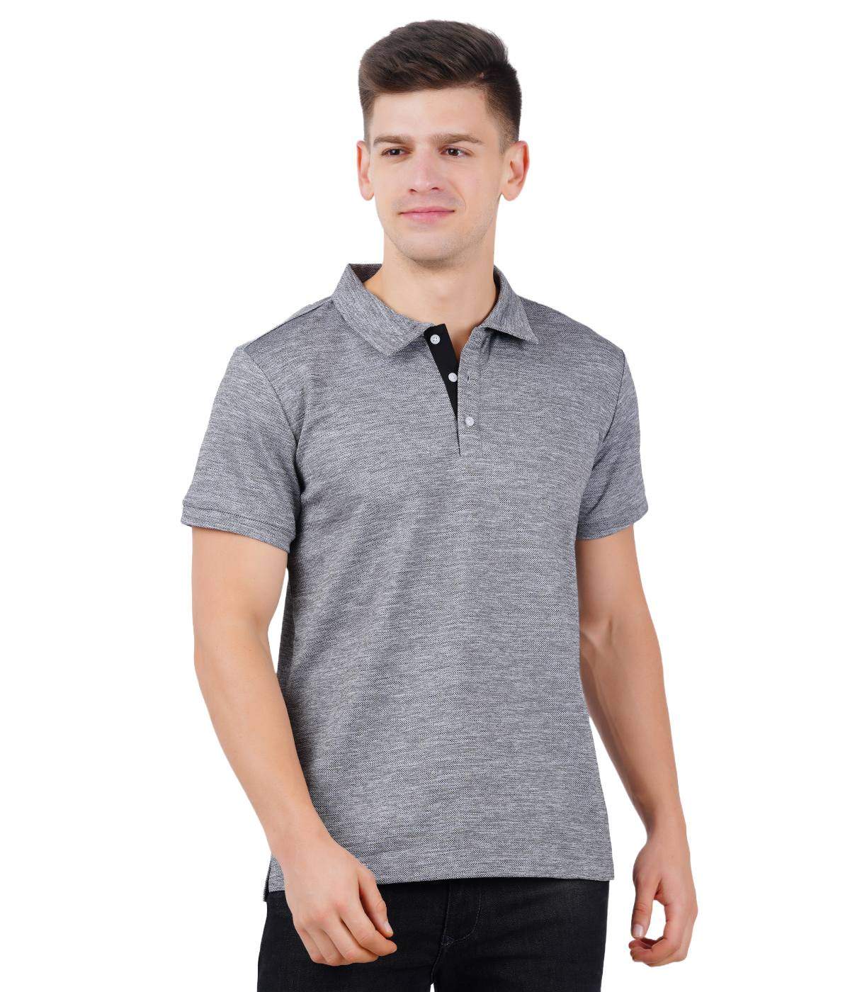 Melange Grey Polo T-Shirt - Men's Wear High Flyers