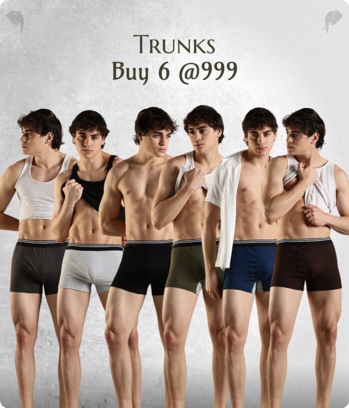 Men Trunk - Buy 6 @ 999 Combo - ( 6 unique Shades) - Image 1