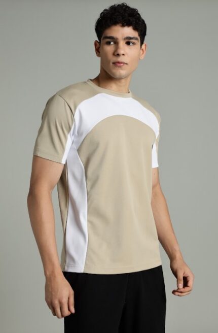 RHSOO1 || Biege || Round Neck Half Sleeve