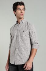 LS 02  || Grey Print || Full Sleeve Shirts || 100% Cotton