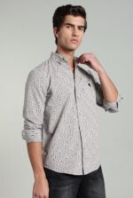 LS 02  || Grey Print || Full Sleeve Shirts || 100% Cotton - Image 2