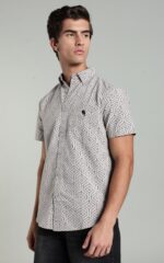 LS 02 || Grey Print  || Half Sleeve Shirts || 100% Cotton - Image 3