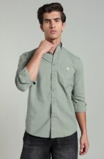 LS 02  || Green || Full Sleeve Shirts || 100% Cotton