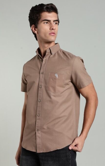 LS 02 || Brown || Half Sleeve Shirts || 100% Cotton