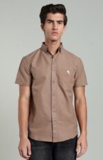 LS 02 || Brown || Half Sleeve Shirts || 100% Cotton - Image 2