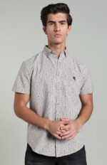 LS 02 || Grey Print  || Half Sleeve Shirts || 100% Cotton