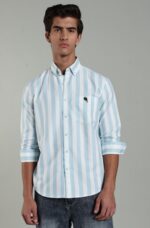 LS 02  || Blue Stripes || Full Sleeve Shirts || 100% Cotton