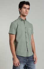 LS 02 || Green || Half Sleeve Shirts || 100% Cotton - Image 3