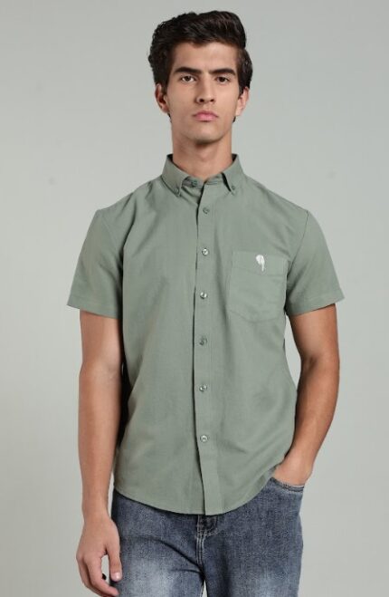 LS 02 || Green || Half Sleeve Shirts || 100% Cotton
